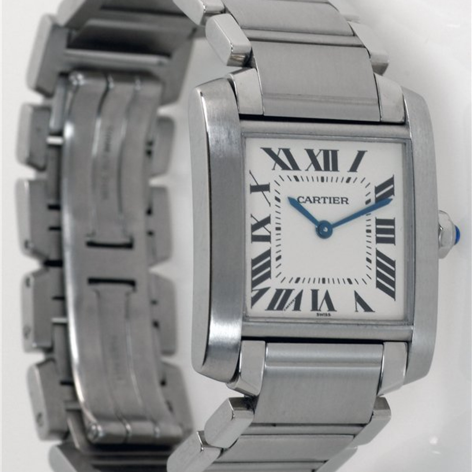 Pre-Owned Steel Cartier Tank Francaise W51011Q3